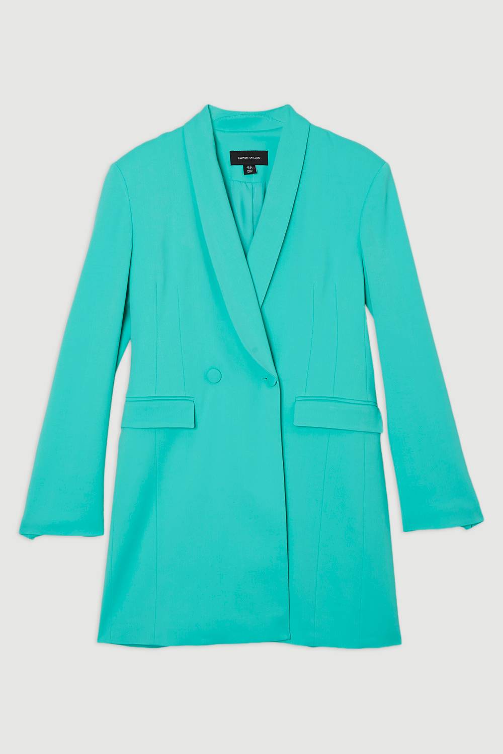 KarenMillen Robe mini blazer ajustée à double boutonnage avec détail cinché