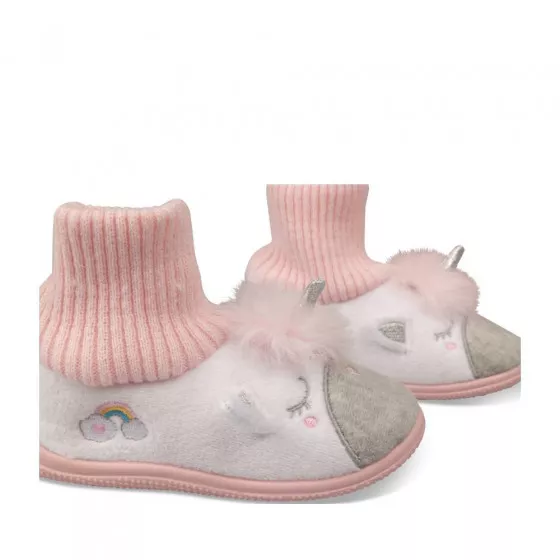 Chaussons licorne BLANC NINI & GIRLS