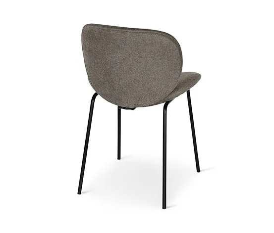 Gepolsterter Designstuhl, greige