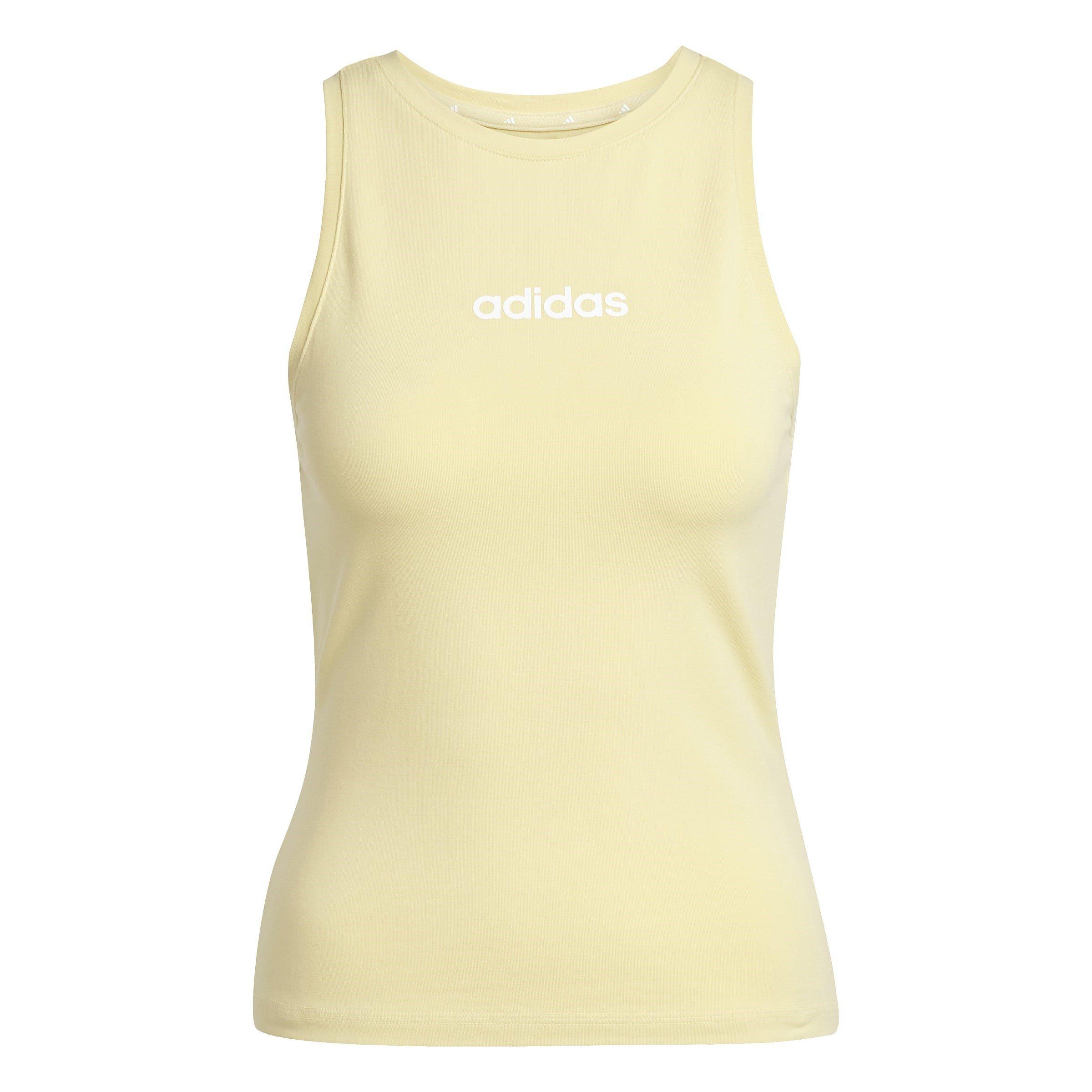 adidas Essentials Linear Slim Cotton Tank Top Womens