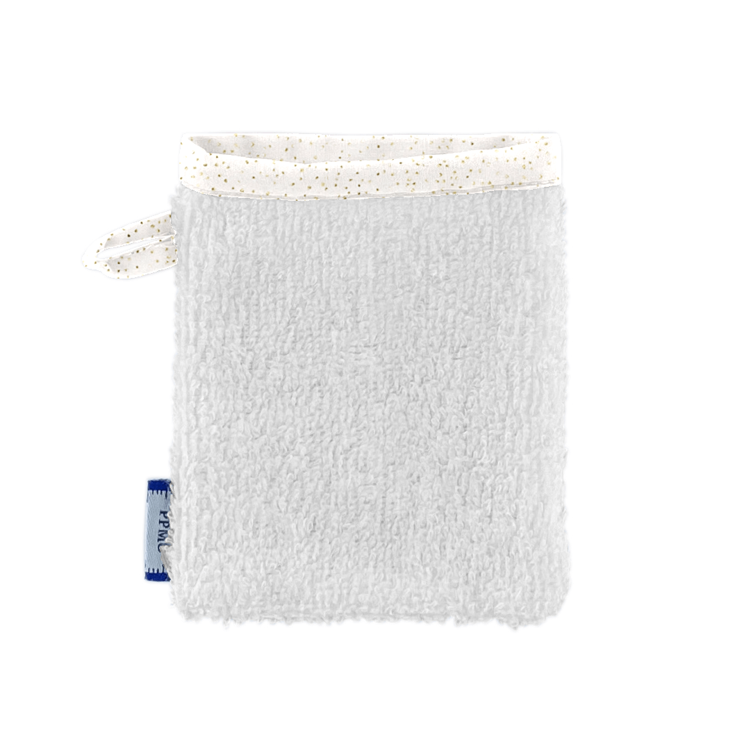 Mini-Gant Démaquillant Blanc Pailleté