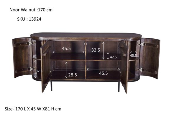 Noor Walnut 180cm