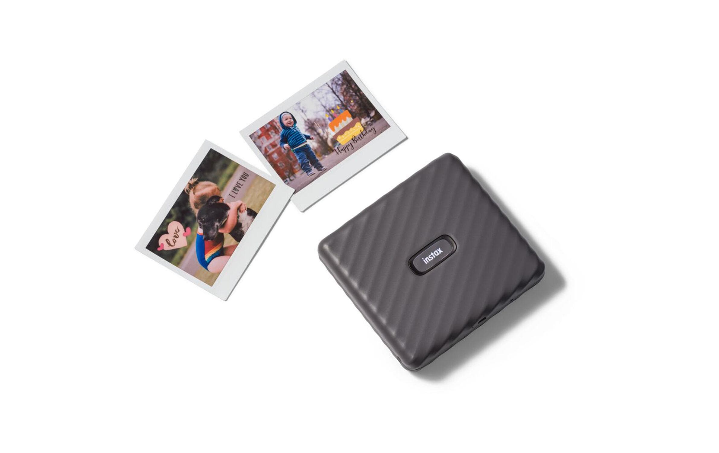 Mobiler Drucker Instax Link Wide Mocha Gray<br>Smartphone-Polaroid-Drucker mit Bluetooth-Verbindung