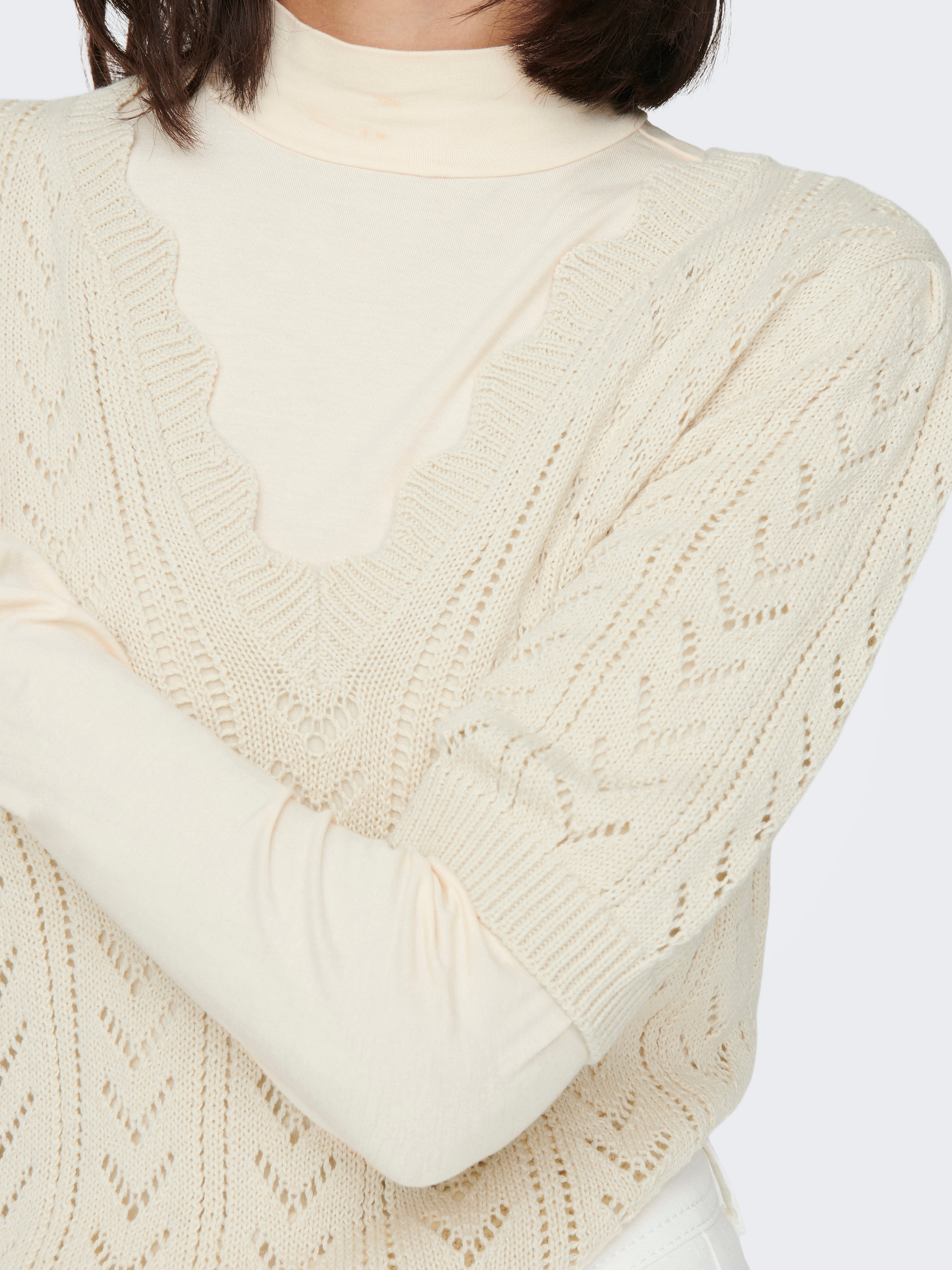 JDYTIKKA Strickpullover Whitecap Gray