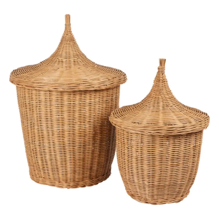 Broste Copenhagen Paniers en rotin Pallas - Set de 2