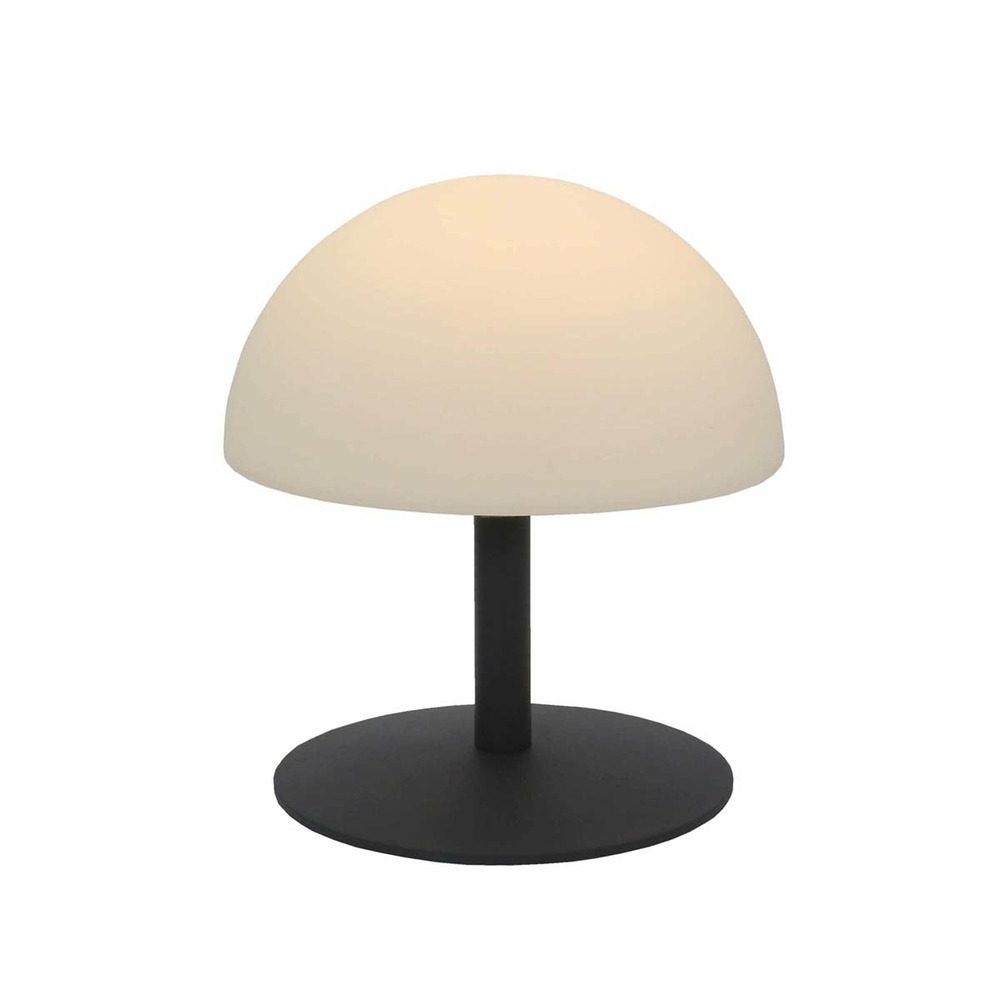 Lampe de table sans fil neptune rock gris plastique h20cm
