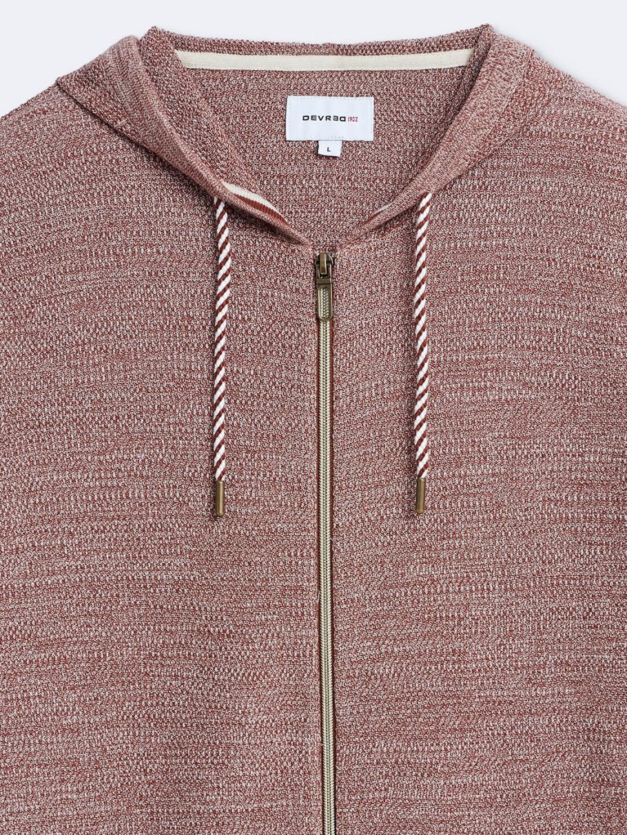 Cardigan à capuche en coton