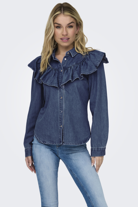 Only blauwe dames blouse