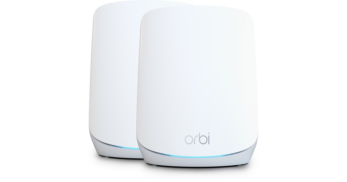 NetgearOrbi RBK762s Tri-band Mesh WiFi 6 Systeem mesh router  (Wit, 1x Orbi-router (RBR760) + 1x Orbi-satelliet (RBS760), Dekking tot 350 m²)