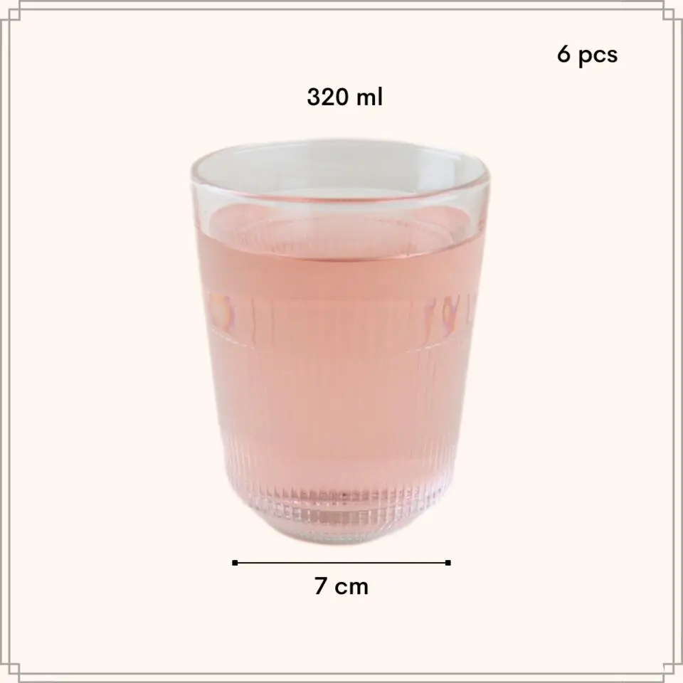 OTIX Waterglazen Drinkglazen Limonade 320ml Set van 4