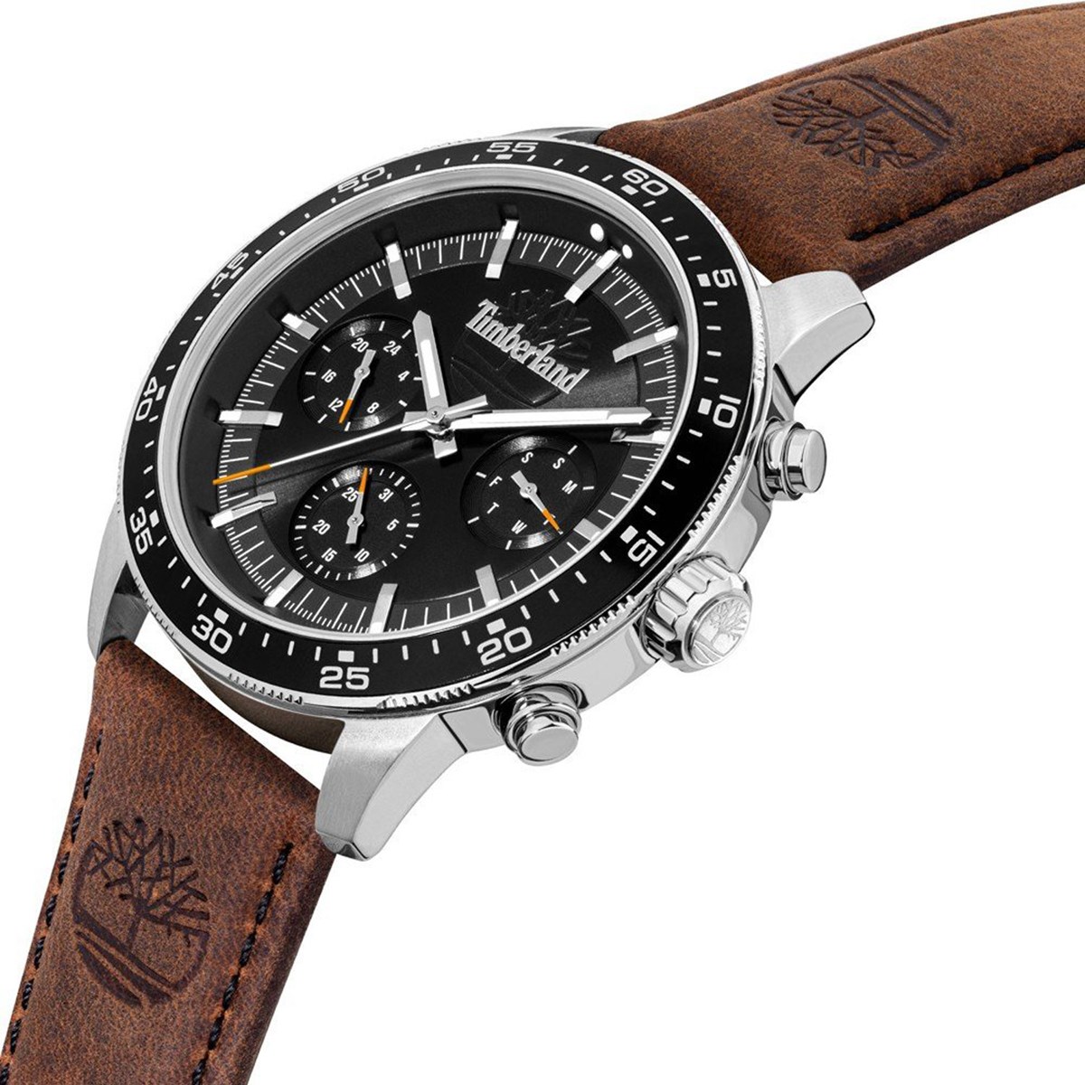 Montre Timberland Parkman cuir marron foncé