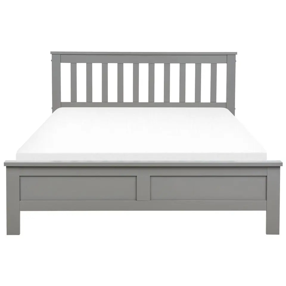 MAYENNE - Tweepersoonsbed - Grijs - 140 x 200 cm - Dennenhout