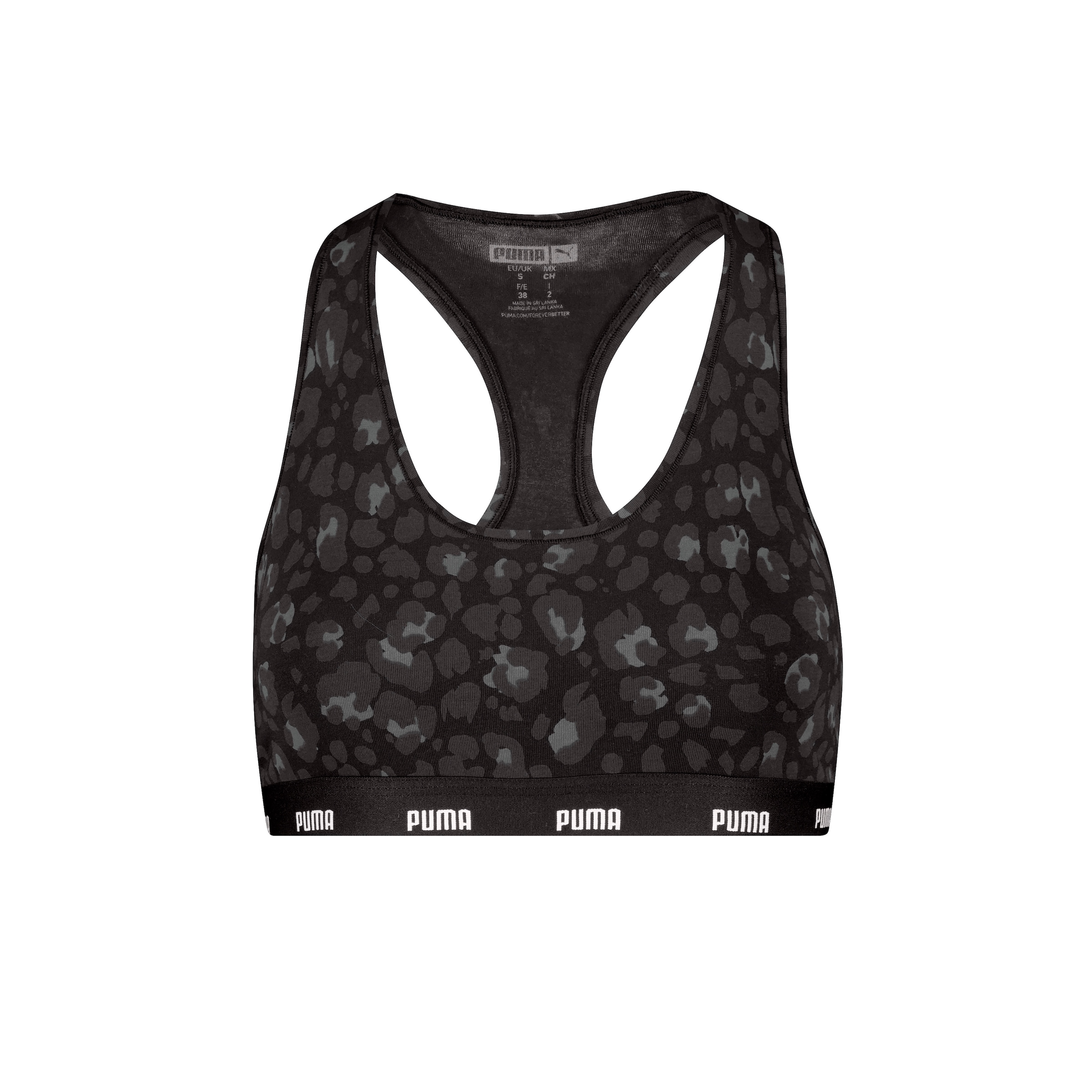 PUMA Crop-Top »WOMEN PRINTED RACER BACK TOP«, Animal-Design, Logoschriftzug, Rundhalsausschnitt