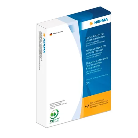 Herma 500 Haftetiketten für Druckmaschinen 74x105 mm, permanent haftend, weiß