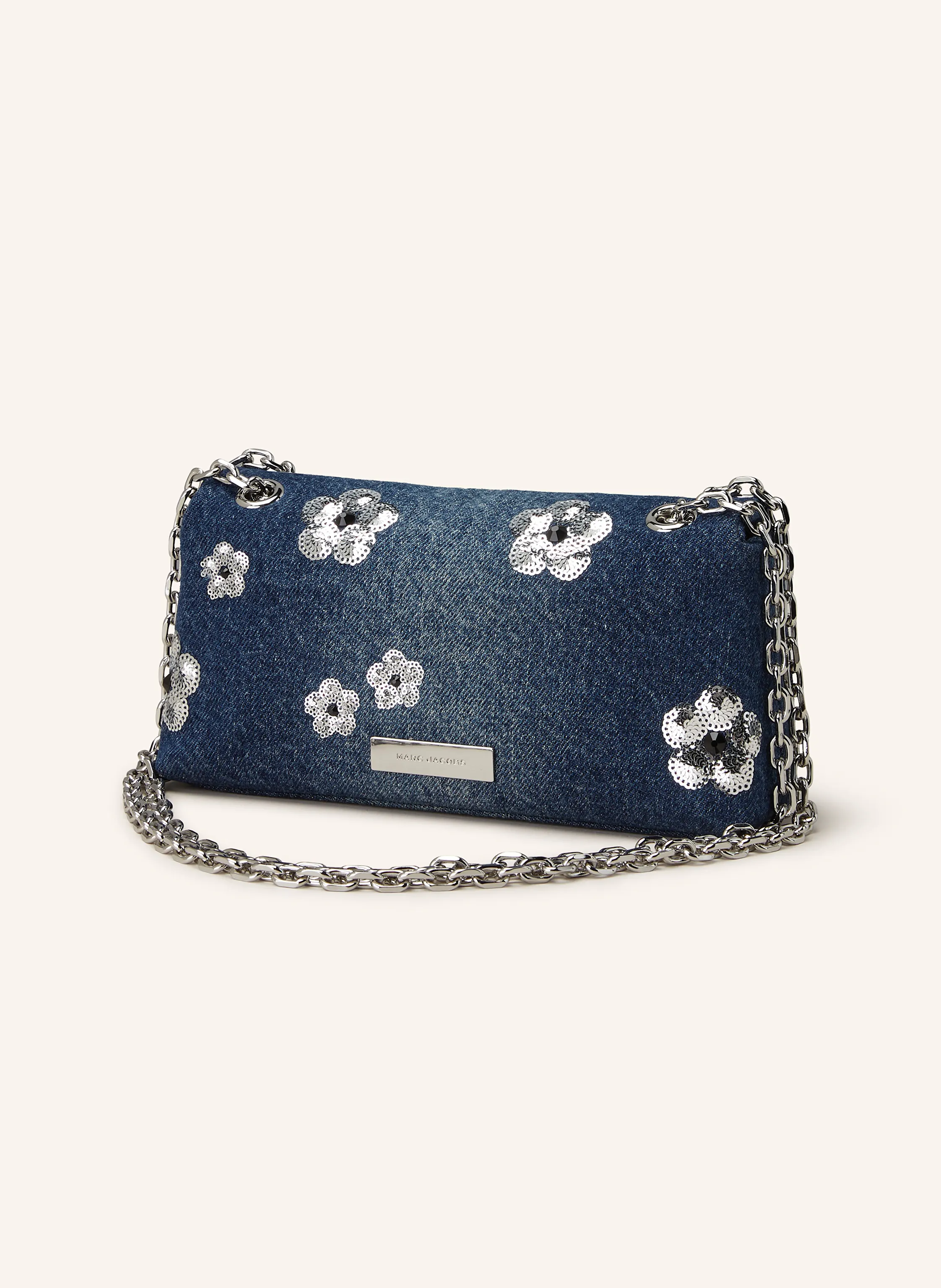 MARC JACOBS Umhängetasche THE SEQUIN DENIM DAISY DUAL CHAIN MINI BAG