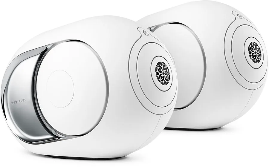 Devialet Phantom I 103 dB Chrome   Tree Blanc mat (la paire) Enceintes connectées