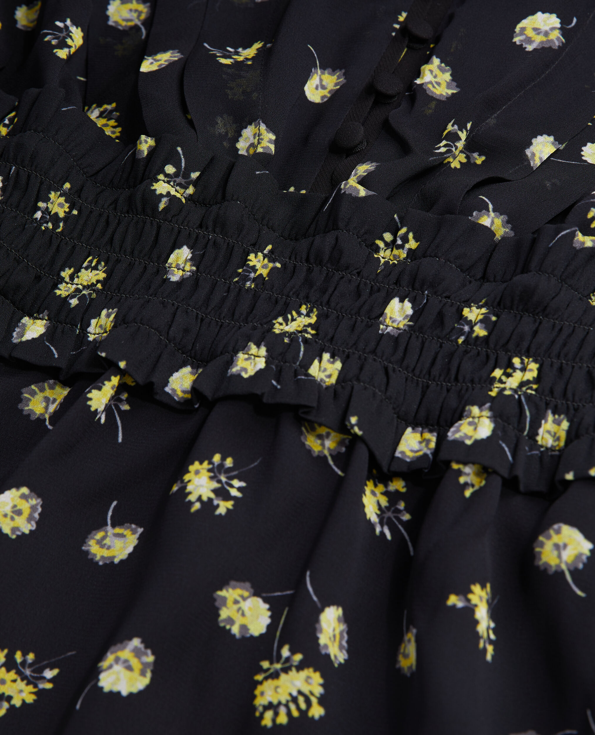 Top imprimé avec smocks