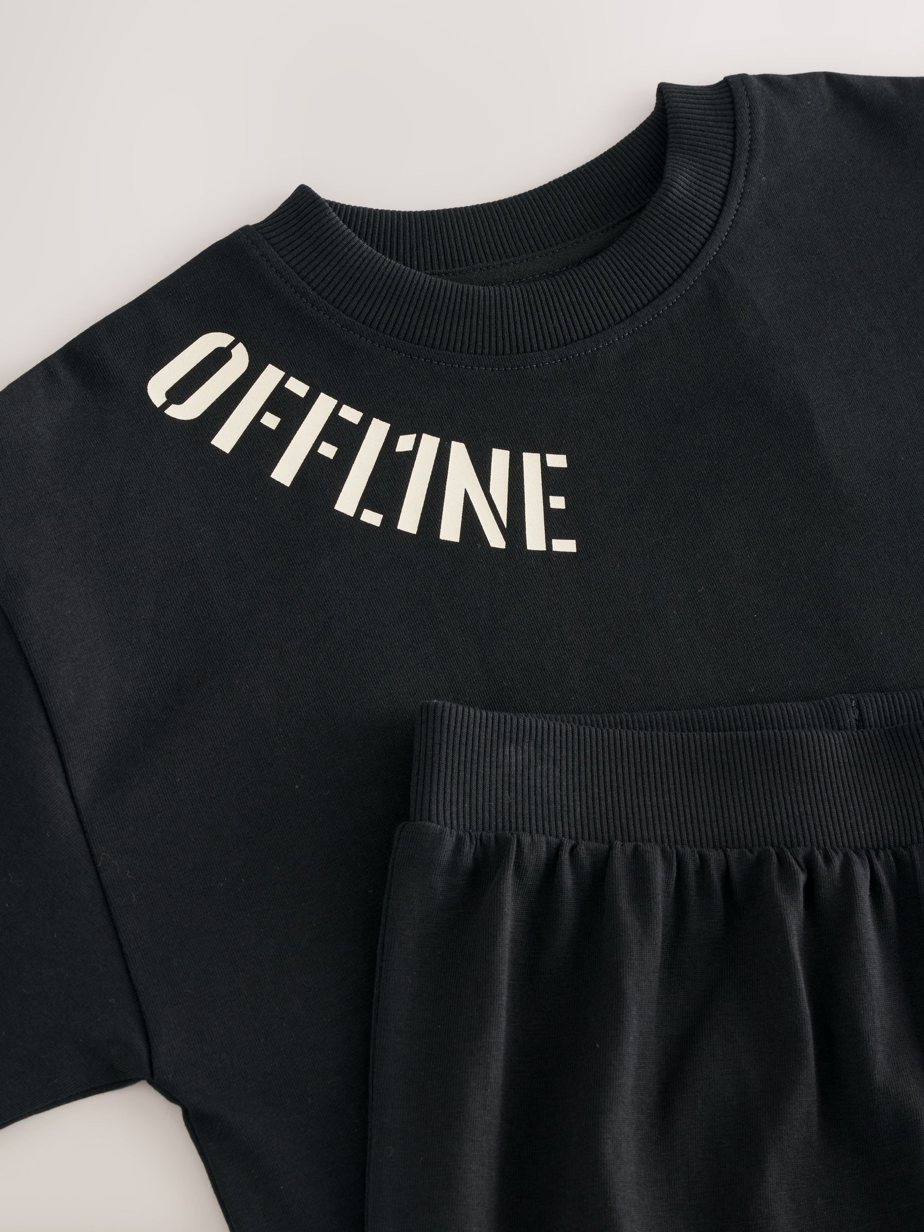 Zwart Offline - Enkele joggingbroek pyjama (3-16jr)