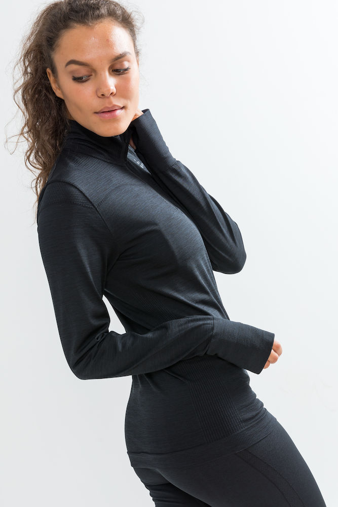Craft Fuseknit Comfort Zip sort til kvinder