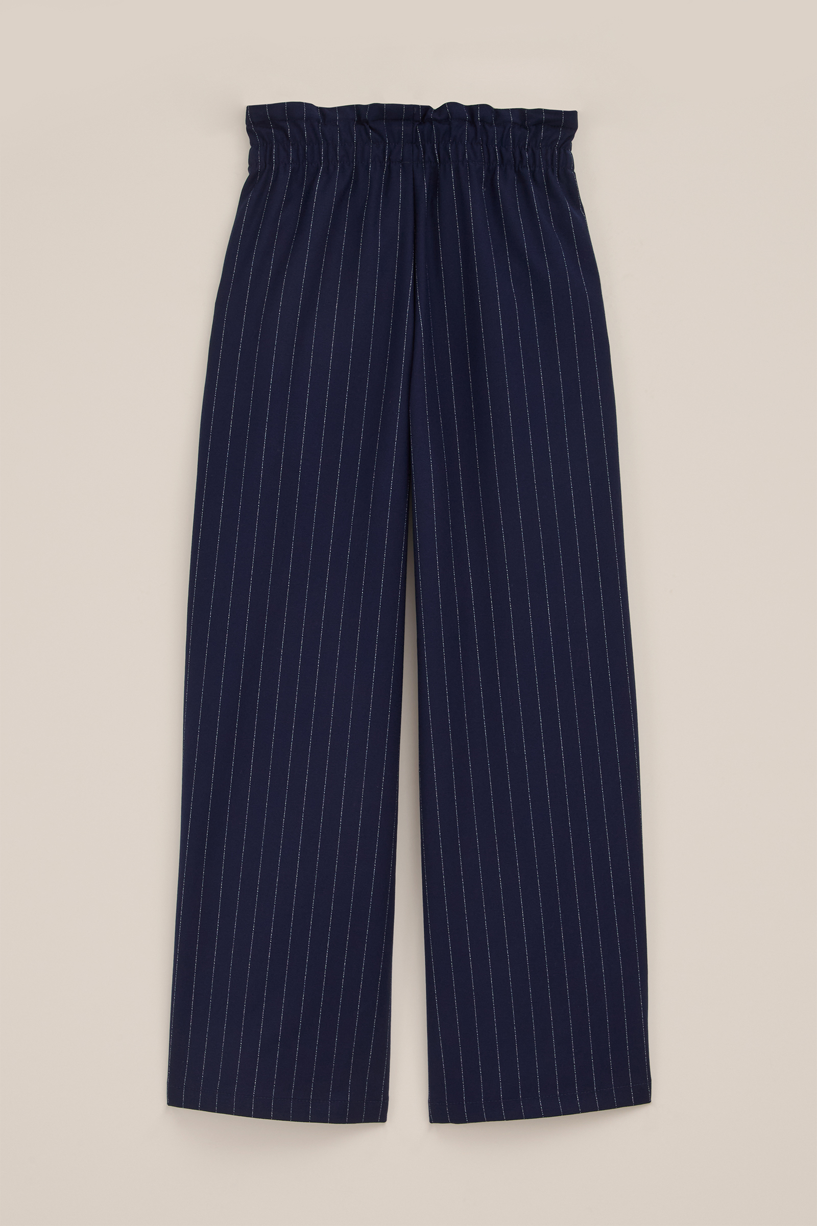 Meisjes straight fit broek met dessin WE Fashion Donkerblauw