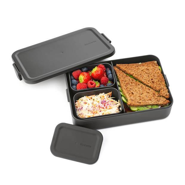 Brabantia Make & Take Bento lunchbox large, kunststof - Dark Grey