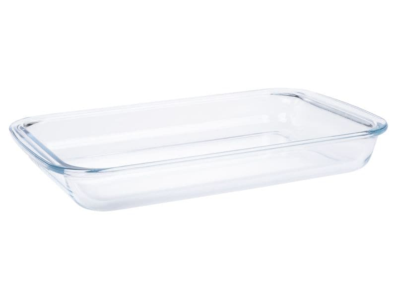 FURBER Auflaufform Glas, 3 L, Eckig Ofen- und spülmaschinenfeste Auflaufform