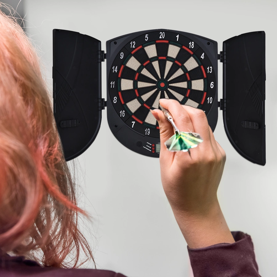 HOMCOM Elektronische Dartscheibe für 8 Spieler mehrfarbig