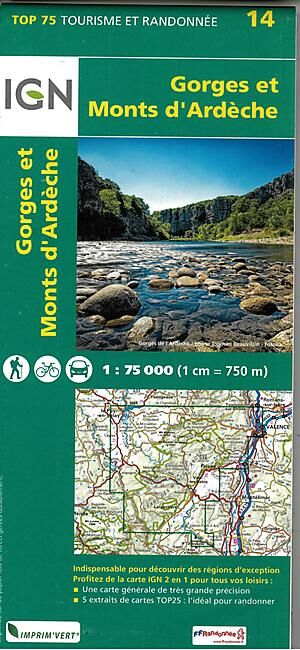 IGN - TOP 75 GORGES ET MONTS D'ARDECHE