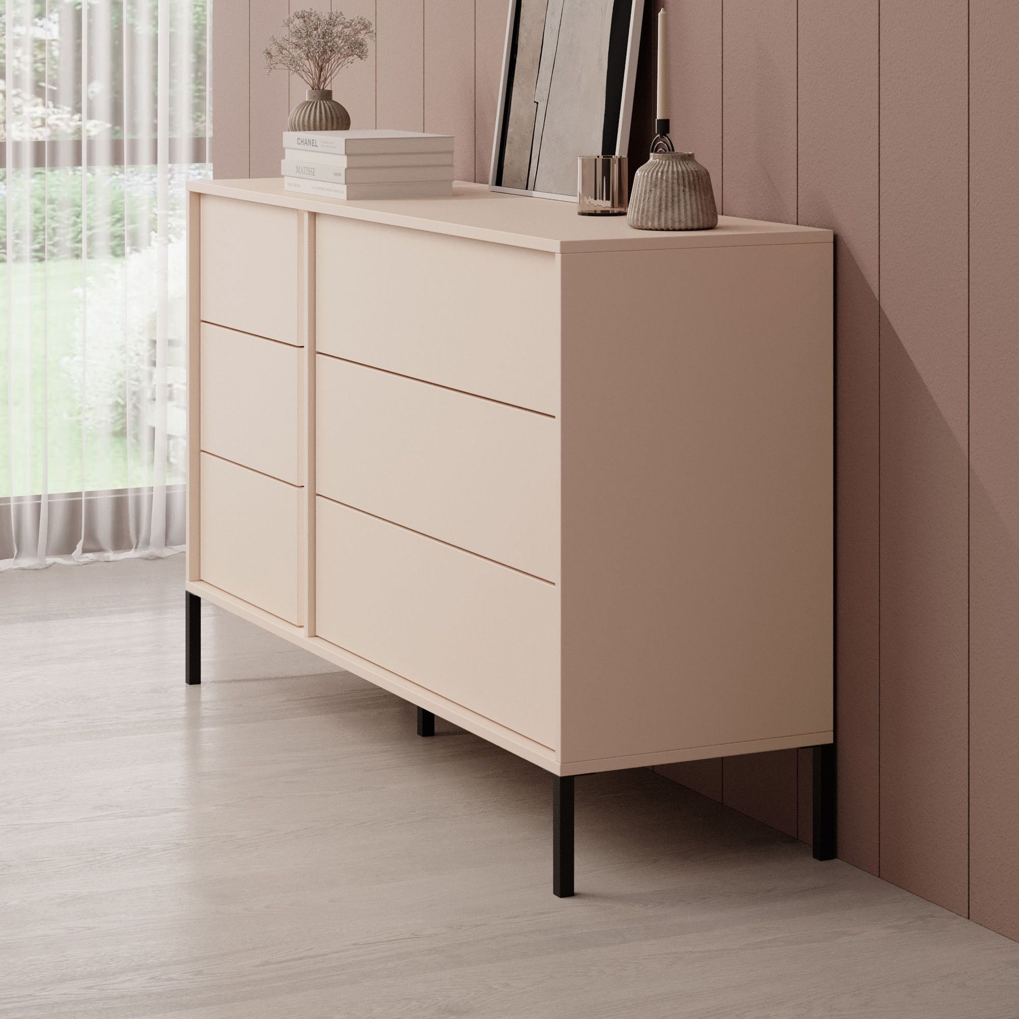 Meubella - Ladekast Desert - Beige - 137 cm