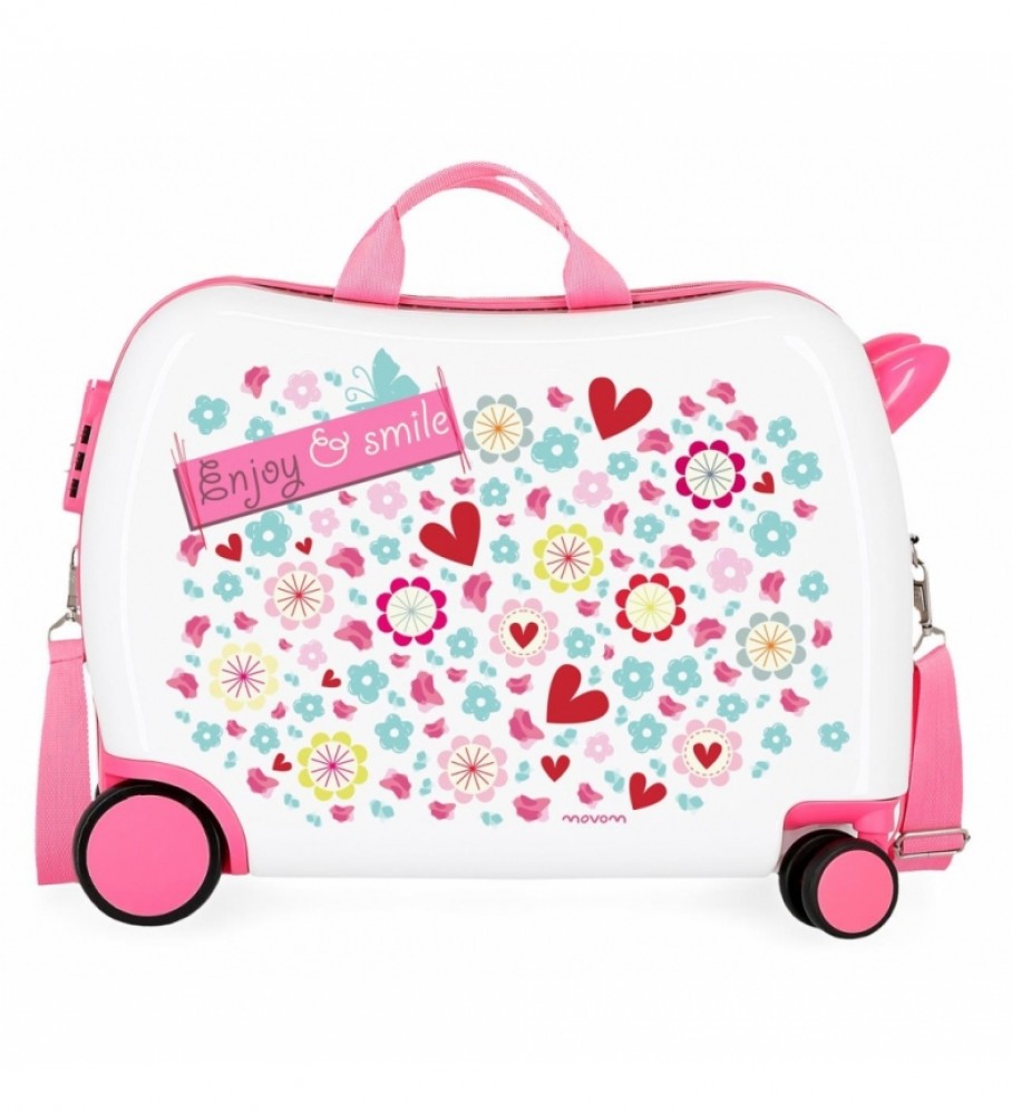 Mala de passeio Movom com 2 rodas multidirecionais - Movom Enjoy and Smile - 38x50x20cm -