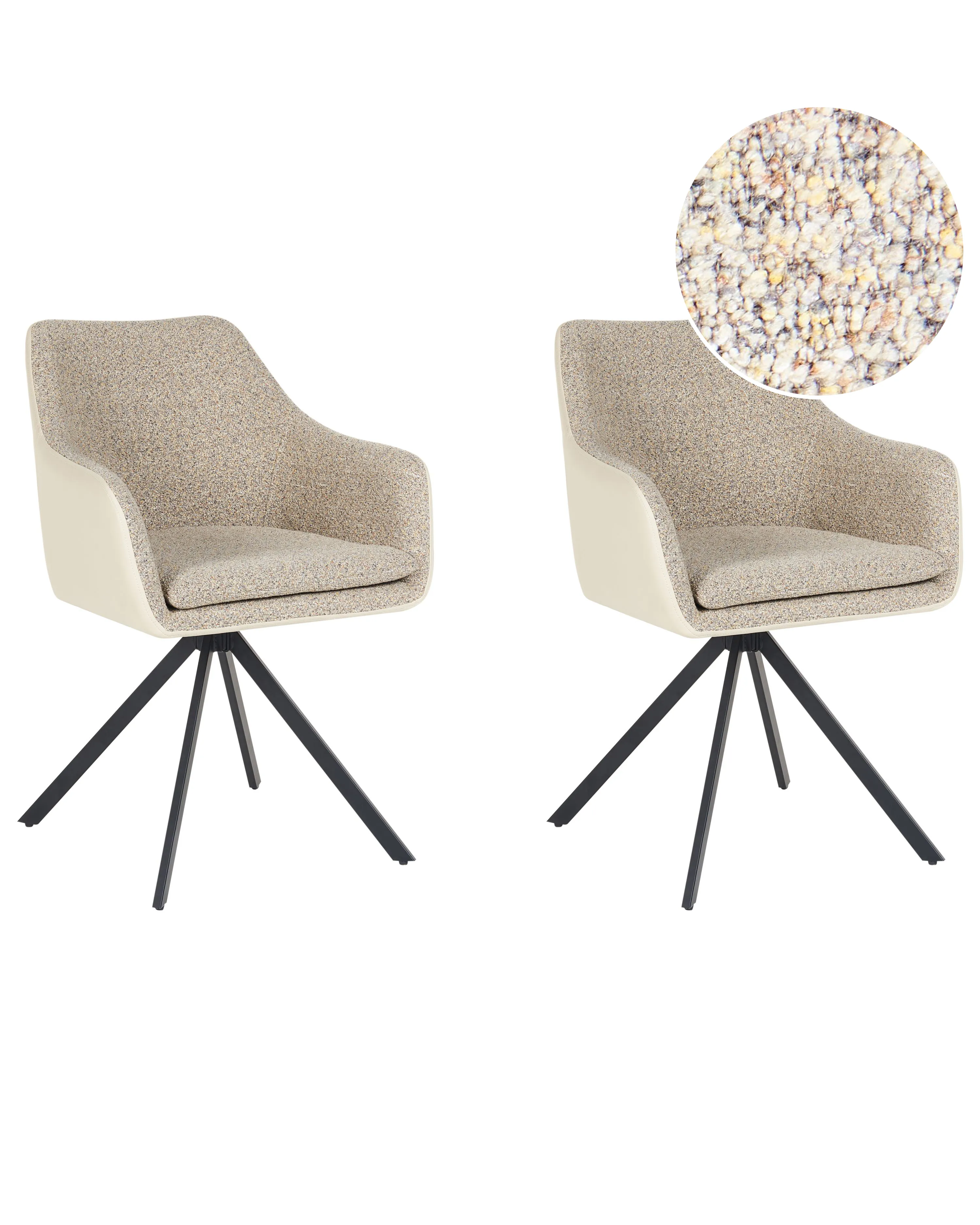 Set van 2 eetkamerstoelen LITHIA Taupe
