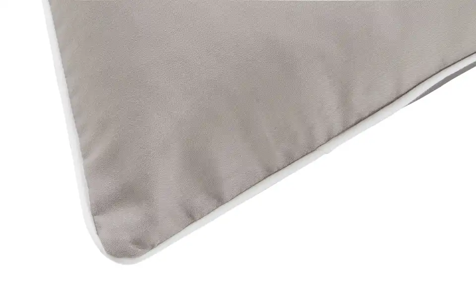 como Satin Wende-Bettwäsche Satin Piping Grau 135x200 cm, 80x80 cm