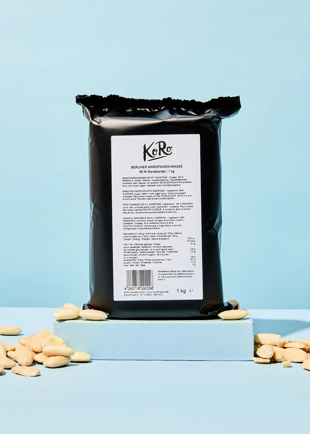 Berliner Marzipanrohmasse mit 56 % Mandeln 1 kg