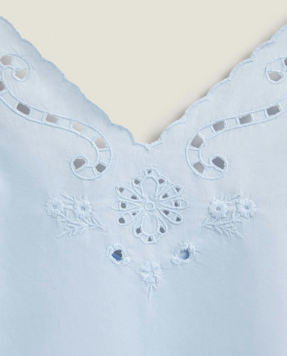 BLUSA AZUL DE ALÇAS