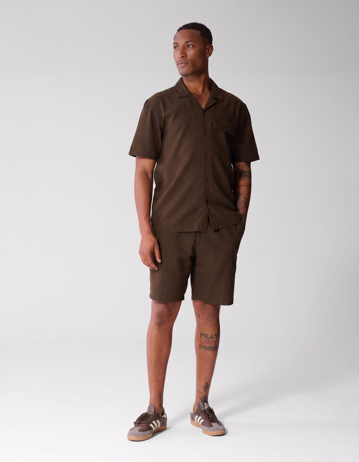 Structuur Short Donkerbruin