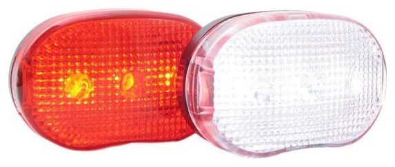 EDGE Kit d'éclairage LED City - 3 Led - Avant   Arrière - Piles incluses