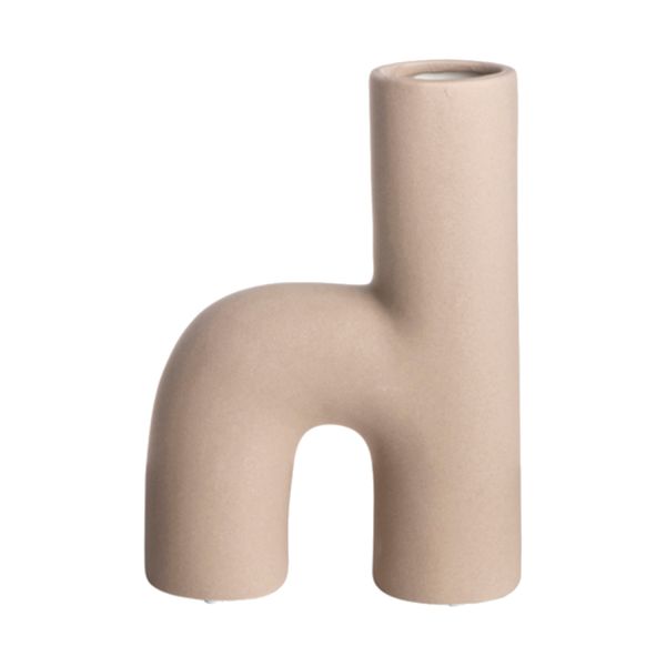 Gusta Vaas - H-Vorm - 15 x 7,5 x 20,8 cm - Gebroken Wit