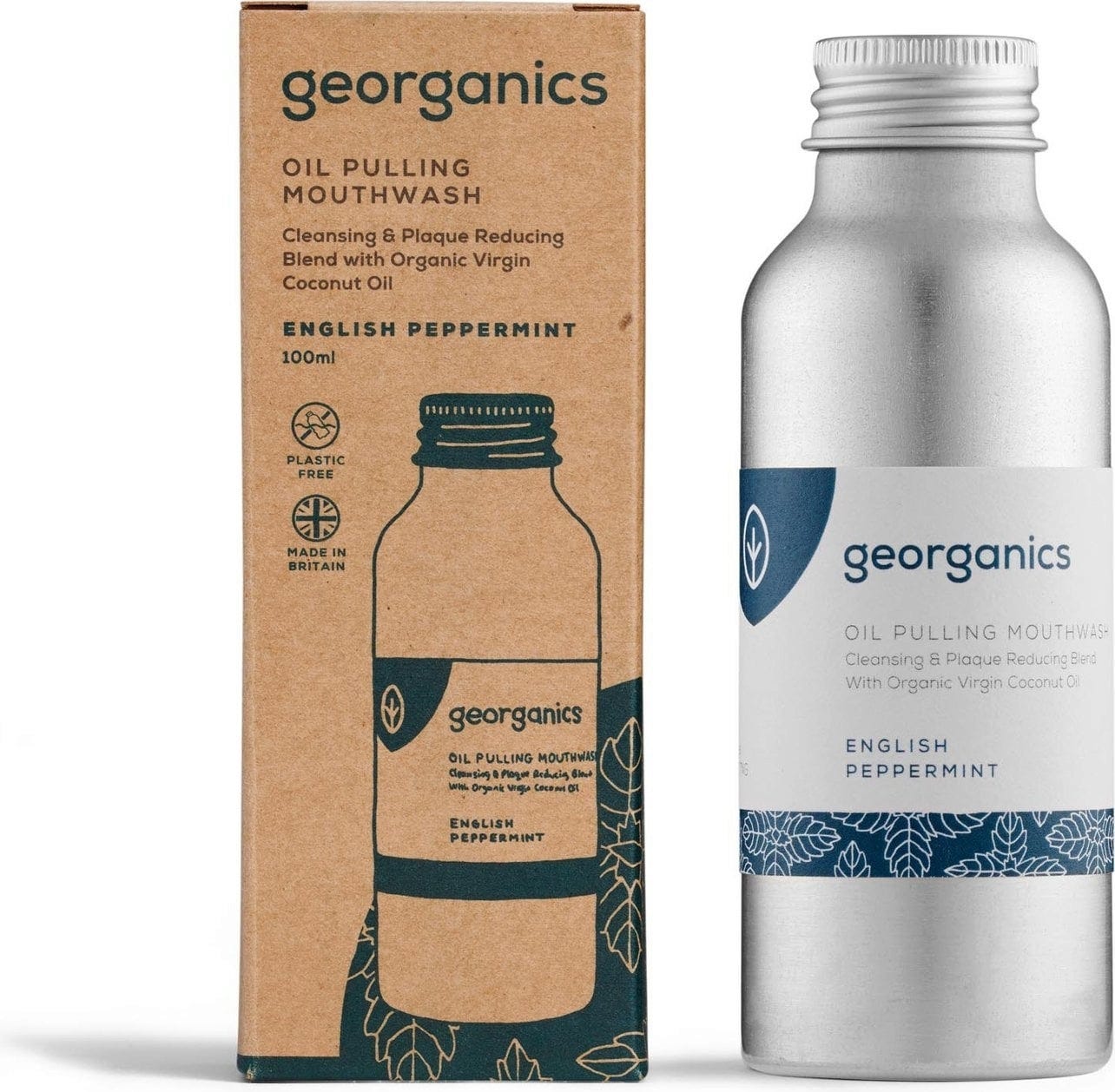 georganics  Oilpulling Mouthwash English Peppermint, 100 ml