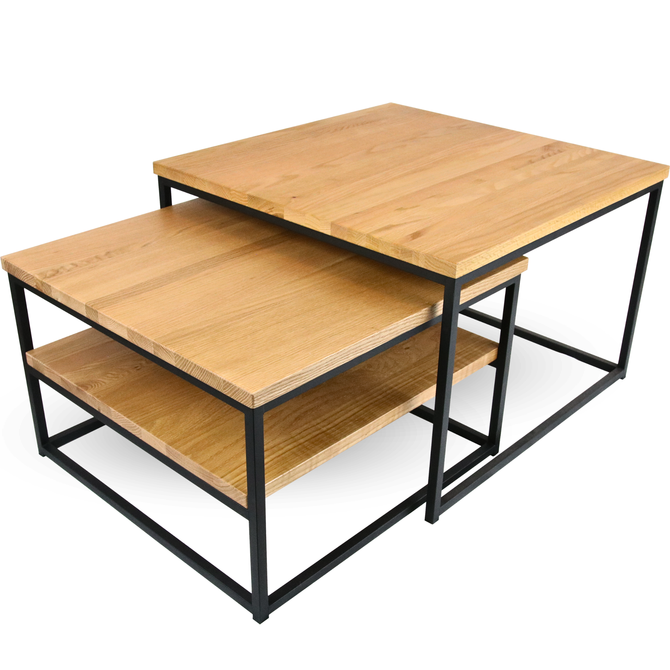 holz4home® 2er-Set Couchtisch aus Eiche