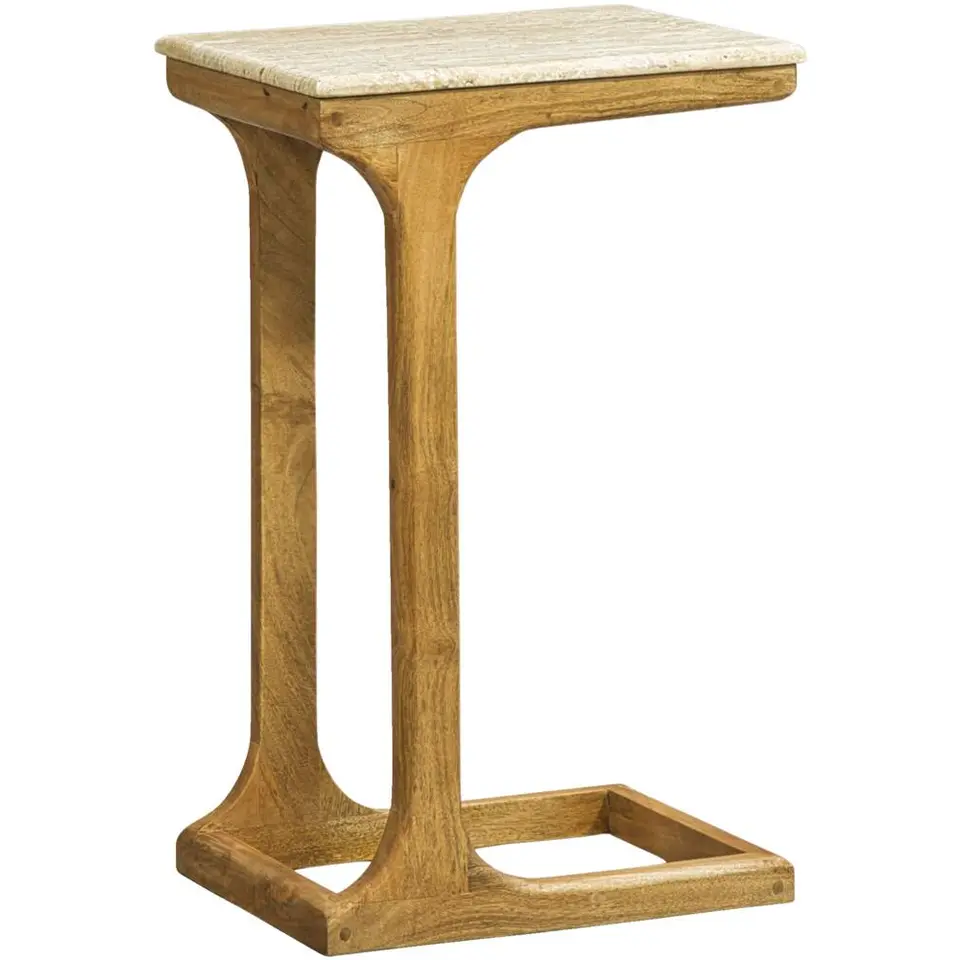 Bijzettafel Zeno - naturel - 40x30x66 cm