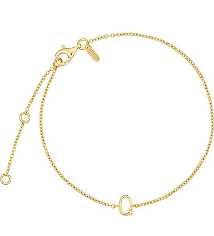 Design Letters Armband - Q - 18 Karat vergoldet