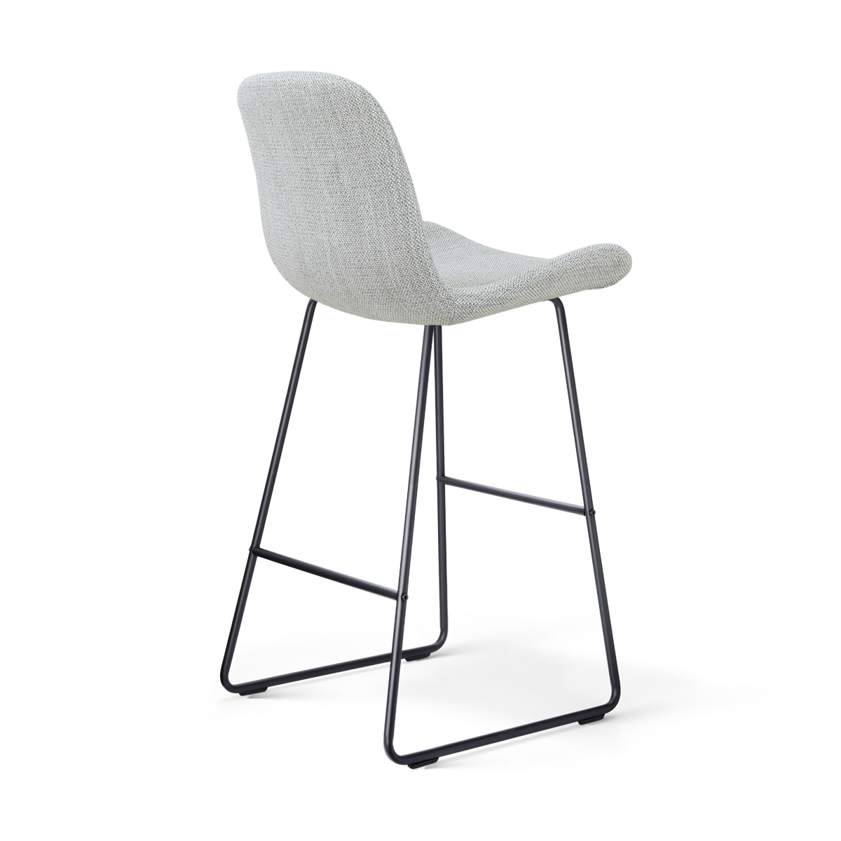 Barkruk Nino-Fé zwart onderstel grijs melange 75 cm