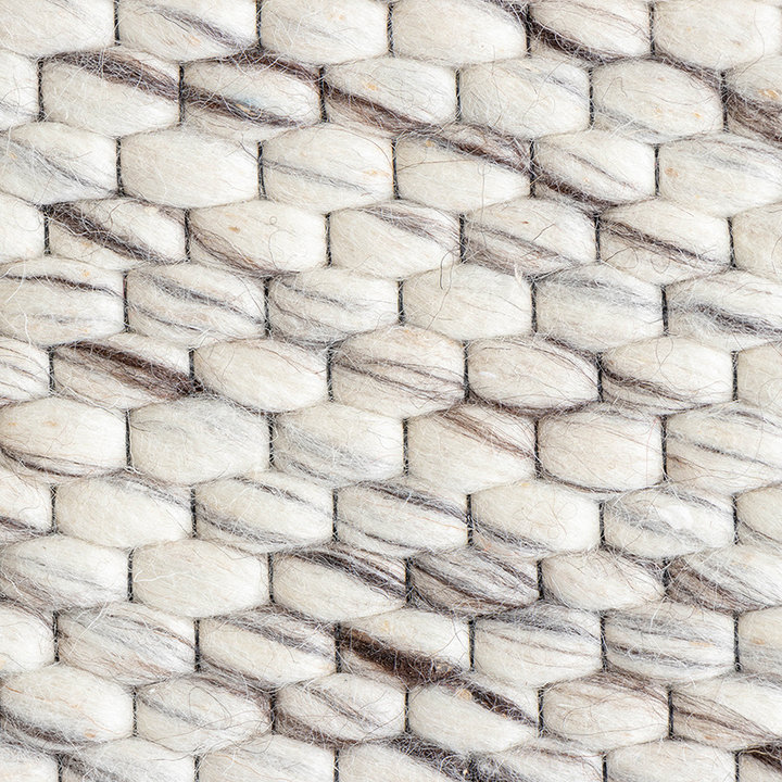 Wollen vloerkleed - Melange Creme Gemeleerd | Stevig