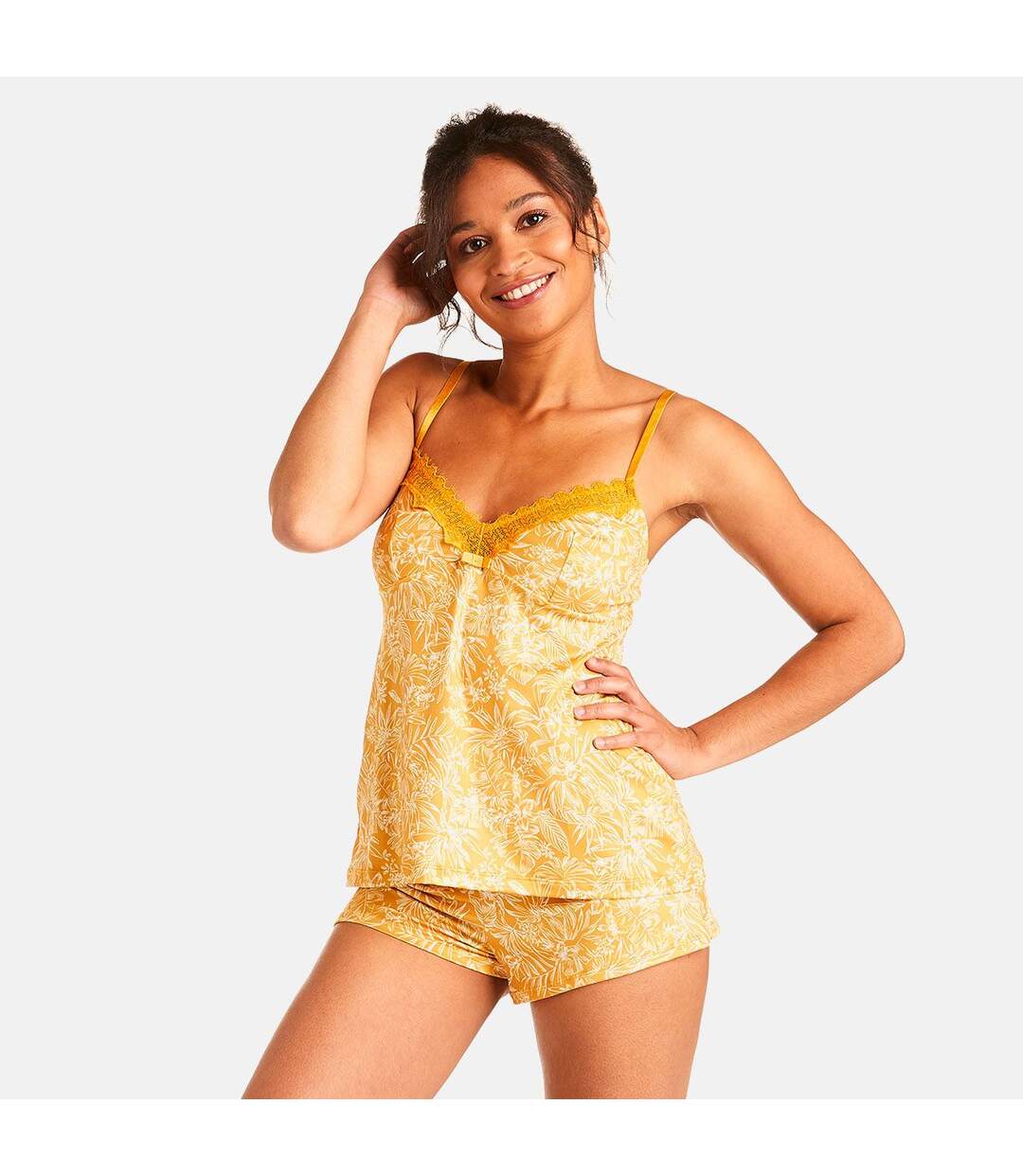 Top-short jaune Pamoison