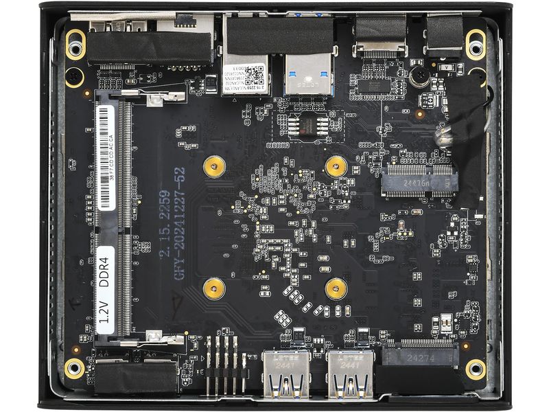 Shuttle Barebone XPC nano NE10N Schwarz Lüfterloser 0,6-Liter-PC mit Intel Alder Lake-N SoC und Dual-Display-Support