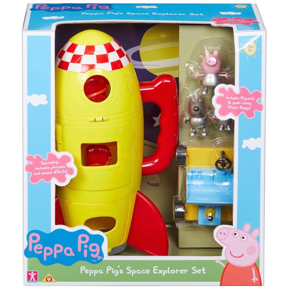 Peppa Pig Weltraum-Entdecker-Set mit Mondbuggy und 3 Figuren