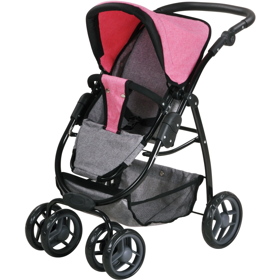 knorr toys® Puppenwagen Coco - jeans grey grau