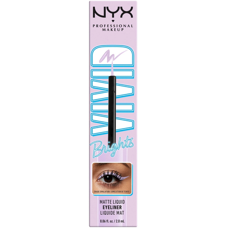 NYX Prof. Makeup Up Vivid Brights Liquid Eyeliner 2 ml - 07 Lilac Link