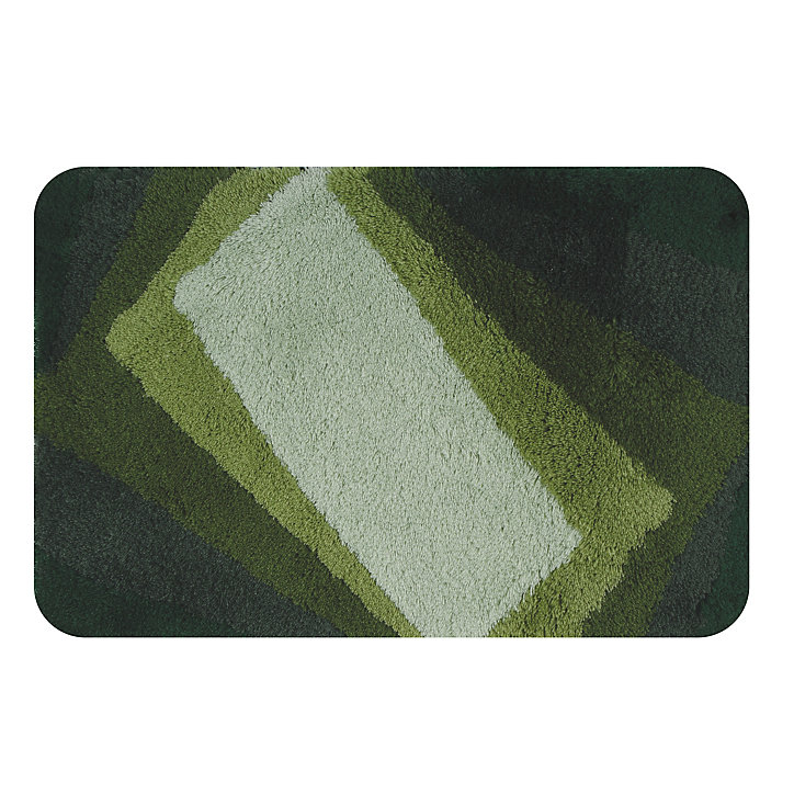 Tapis de bain antidérapant 50x70 cm, acrylique vert, Kali Spirella