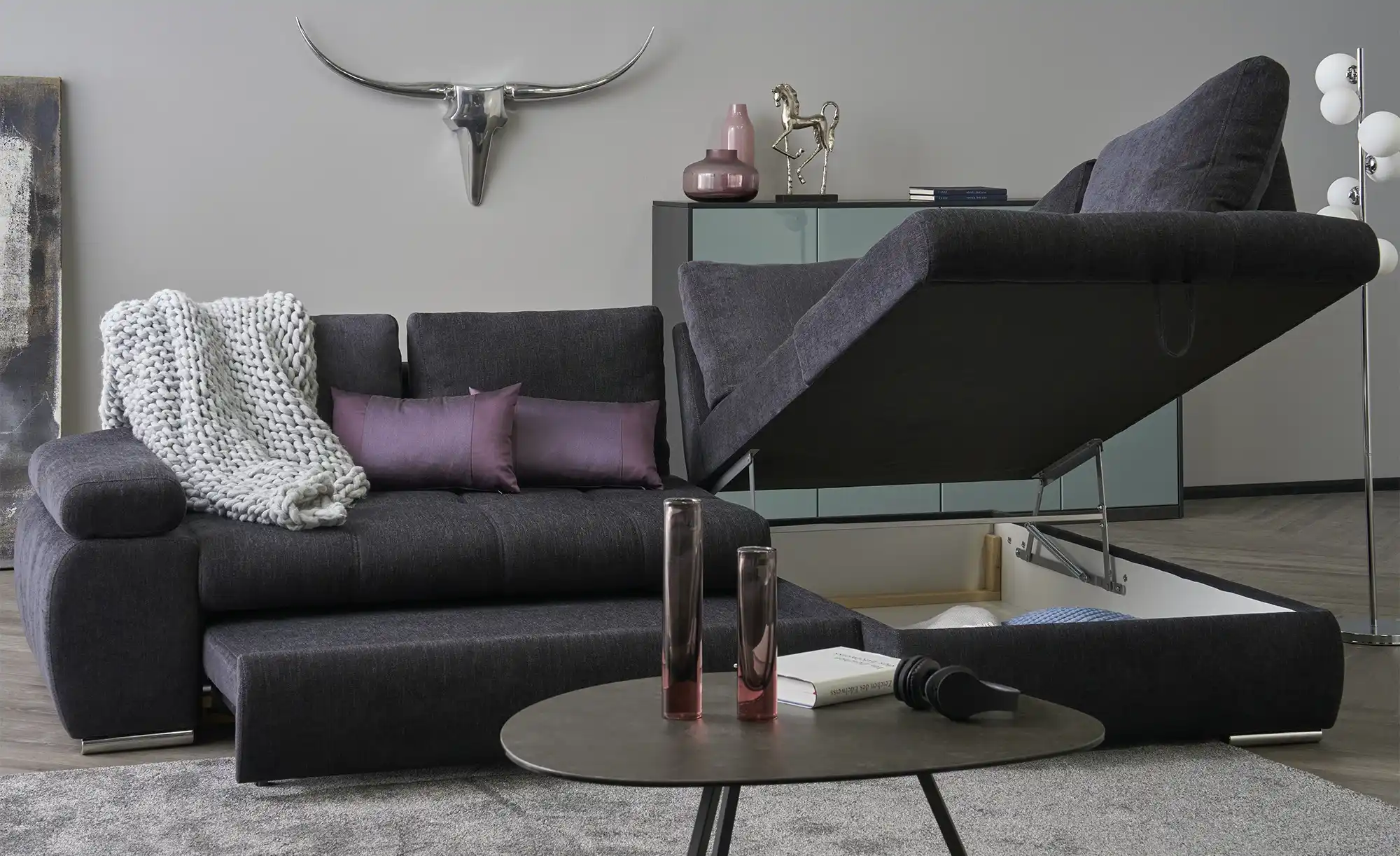 switch Ecksofa aus Flachgewebe Sky